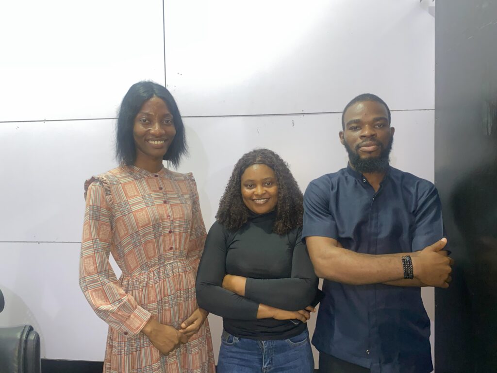 LtoR: Chimelie Carita (Founder, LindaSalesPro), Ugoeze Ogbonna (Founder Smart Supply Ng), and Triumph Ugoji (Abia state Hub Manager)